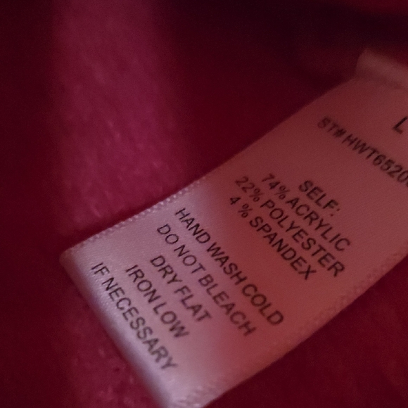 Charming NWT Pink Cherry Sweater with Pearl Accents - Picture 5 of 5